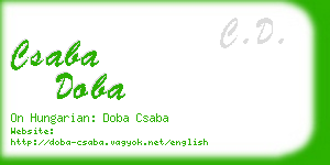 csaba doba business card